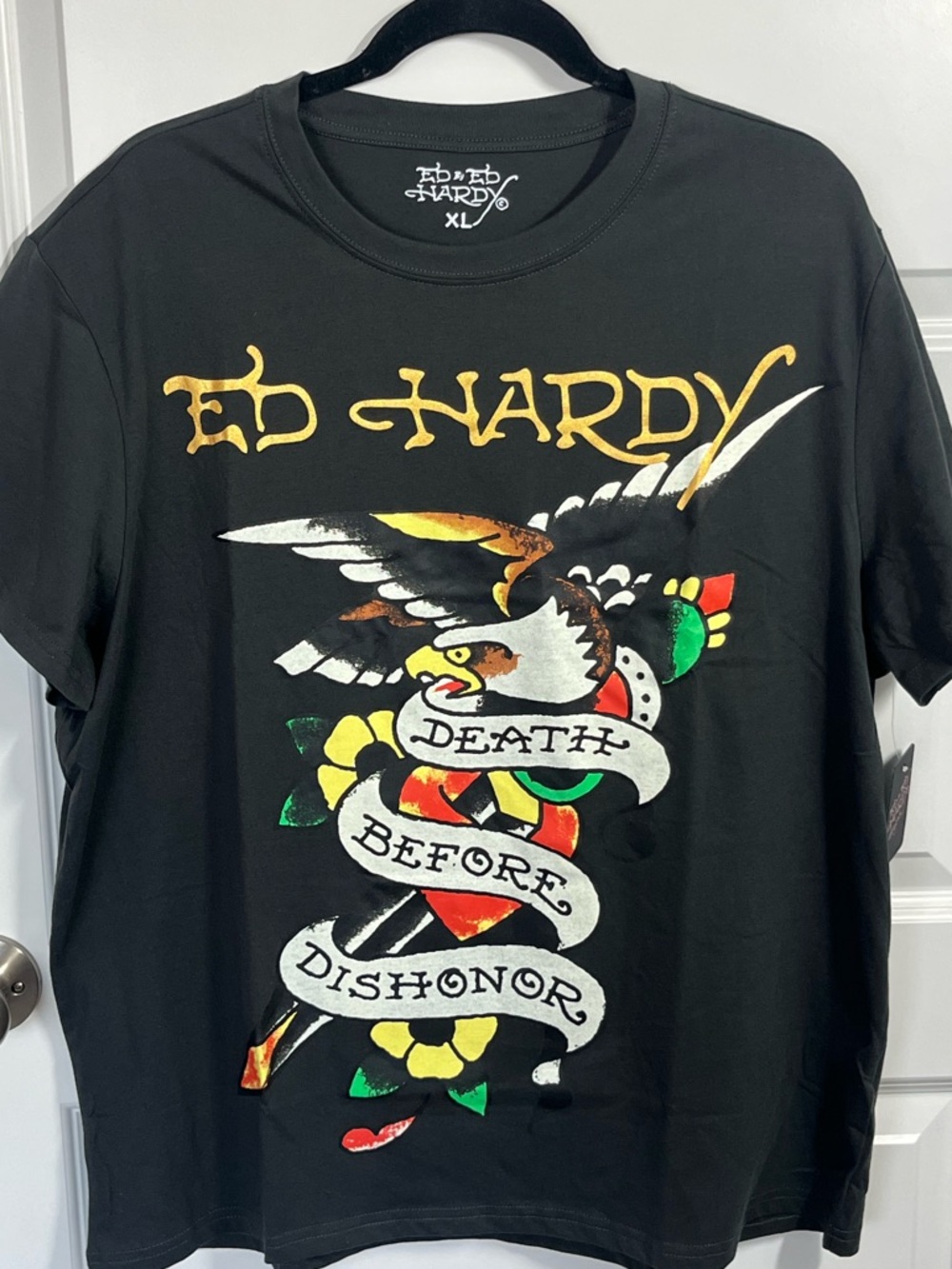 Ed Hardy Death Before Dishonor Eagle Graphic Tee XL NWT